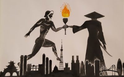 Izjemen uspeh naših dijakov na likovnem natečaju Olimpijski plakat Tokio